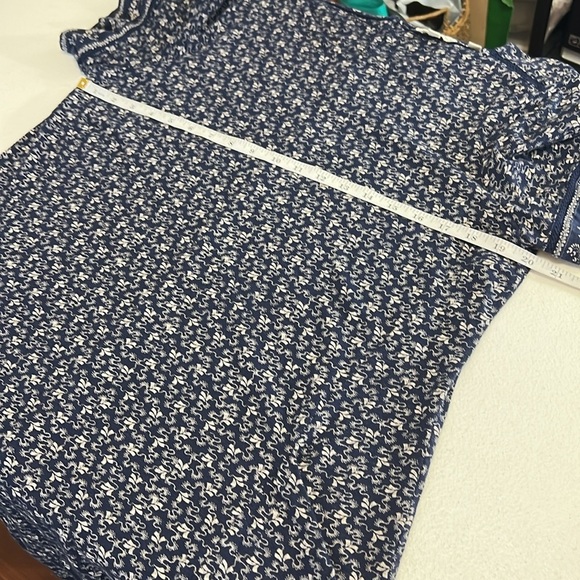 Fat Face Sz 12 Simone Jersey Wave Dot Dress Blue - Picture 5 of 13